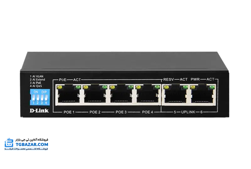 سوییچ+PoEدوربرد مدلDES-F1006P-E